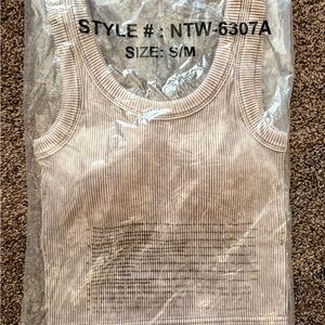 Zenana Outfitters Ribbed Tank Top - Beige